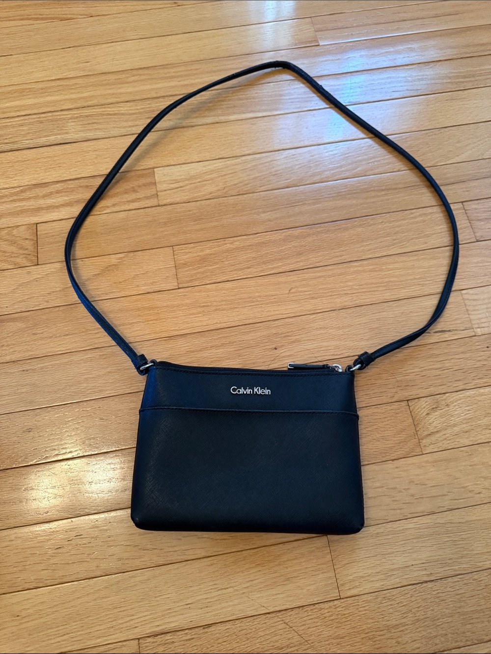Calvin Klein Black Leather Crossbody Bag